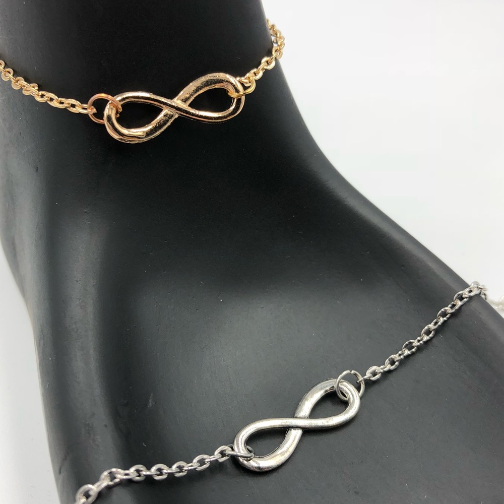 Infinity Bracelet NWT Silver or Gold Tone - Picture 2 of 4
